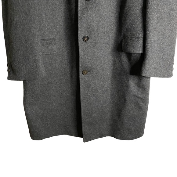 WM. H. Leishman Men's Gray Wool and Cashmere Trench Coat - Picture 3 of 12